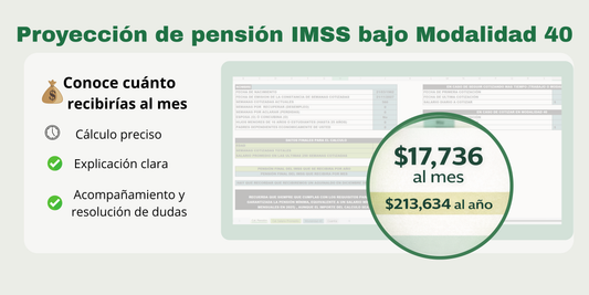 Proyección de pensión IMSS bajo modalidad 40
