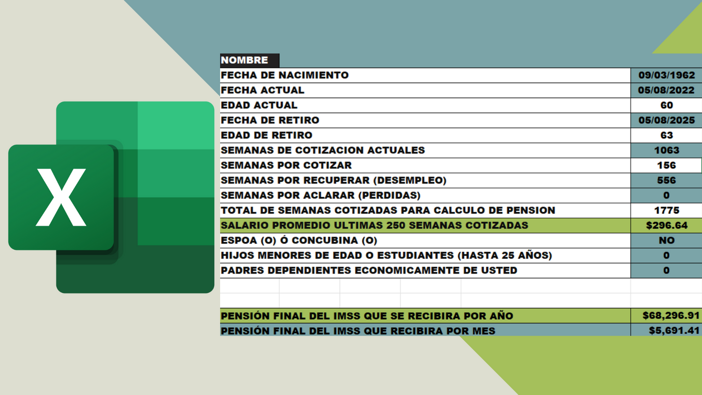 SIMULADOR DE PENSIONES IMSS LEY 73